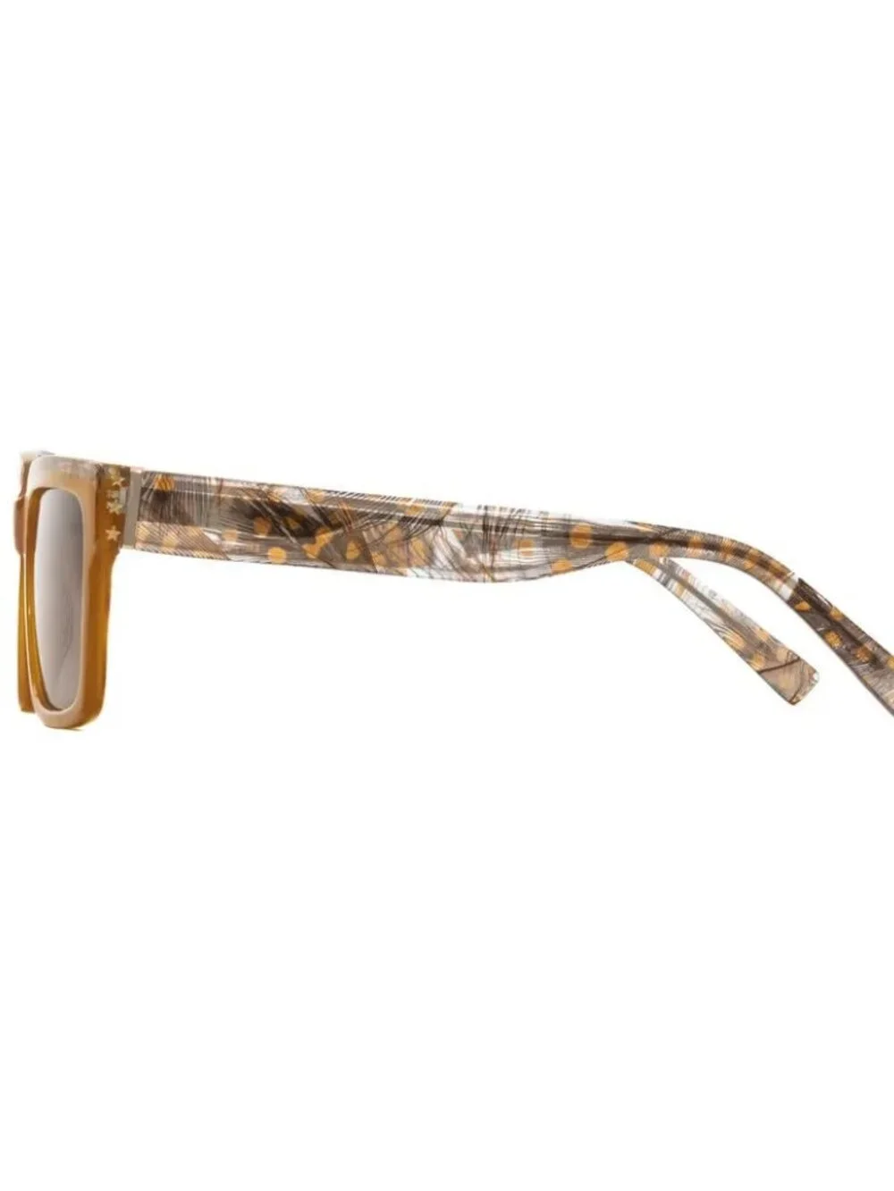 Elton John HONKYCAT AMSKY Tobacco Feather Frame/Brown Gradient Lens Sunglasses